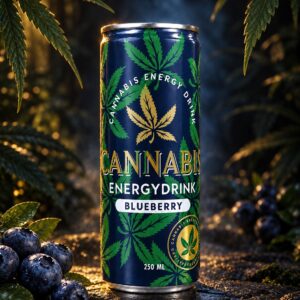 12 x Cannabis Blueberry Energy Drink